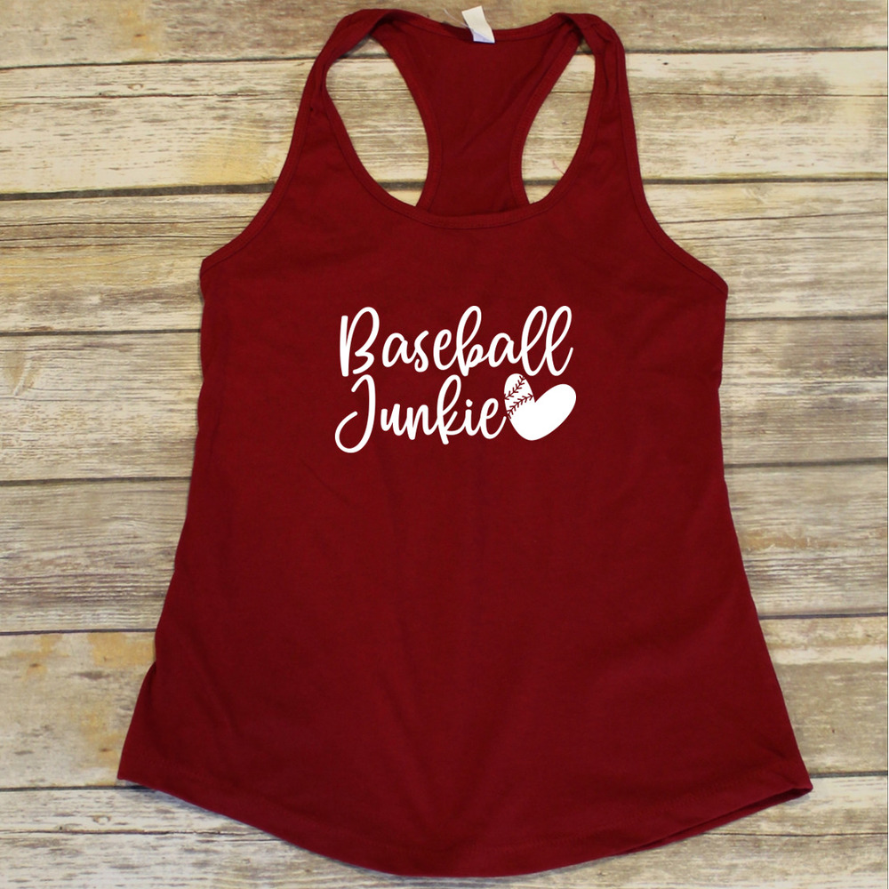 Baseball Junkie- Ladies fitted Tank top